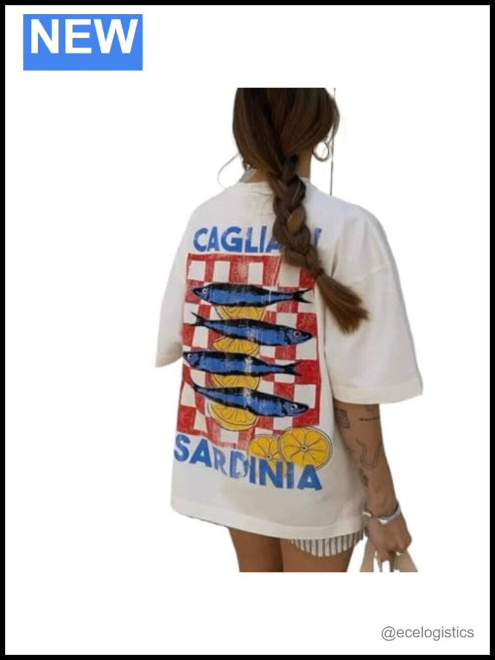 Oversized Strawberry Graphic Tee Y2K Short Sleeve Summer Tops